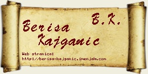 Beriša Kajganić vizit kartica